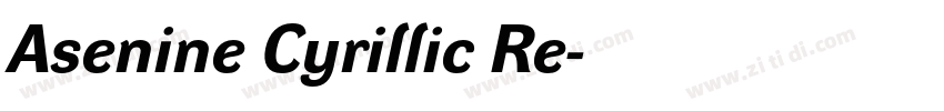 Asenine Cyrillic Re字体转换